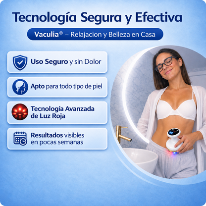 Vaculia® Masajeador Anticelulitis con Luz Roja y Azul