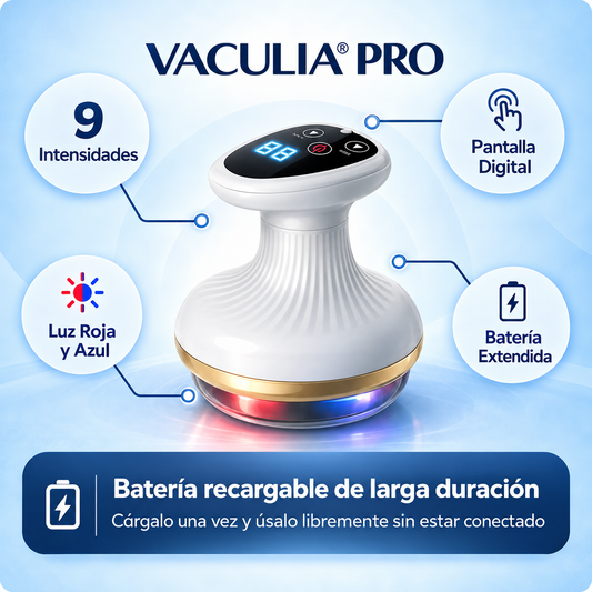 Vaculia® Masajeador Anticelulitis con Luz Roja y Azul